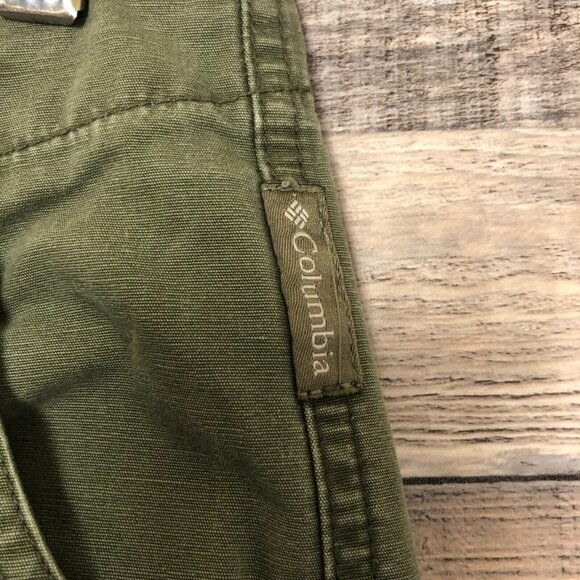 Columbia Chino Pants Womens Sz 10 Army Green Mid Rise - Picture 5 of 11